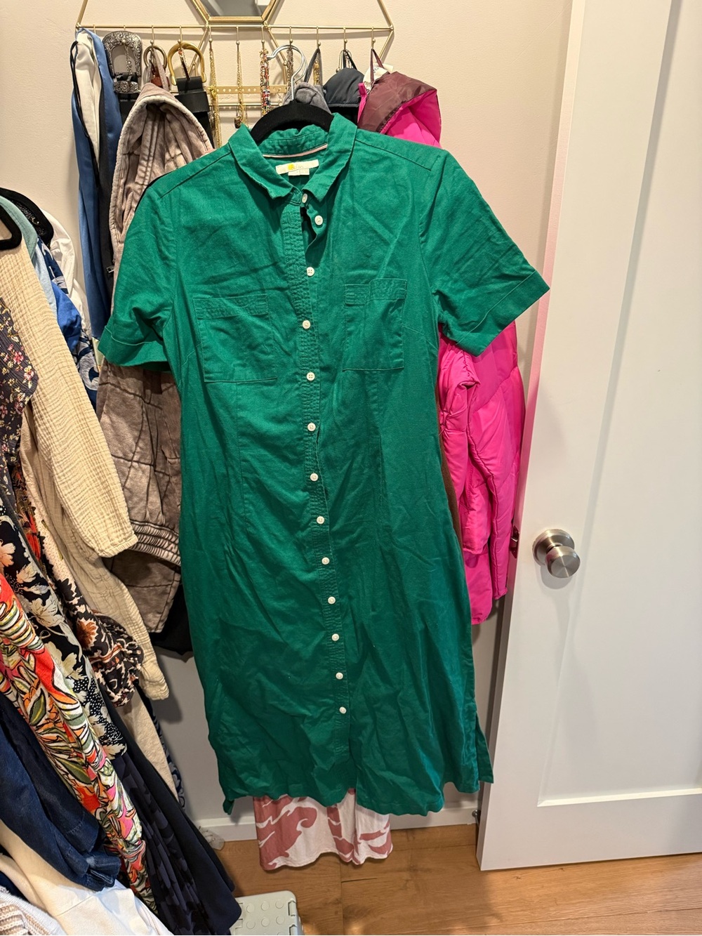 Boden Green Midi Linen Blend
Shirt Dress - Picture 2 of 3